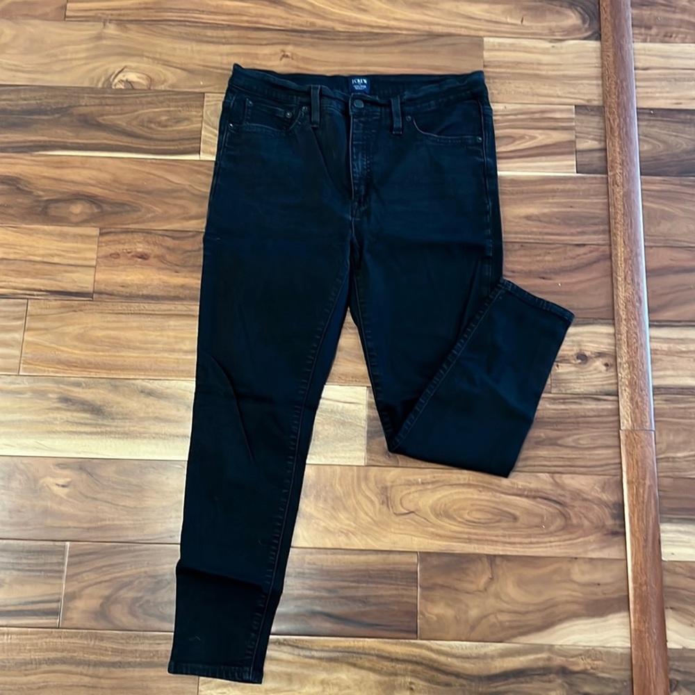JCrew Factory 9" mid-rise black skinny jean in signature stretch